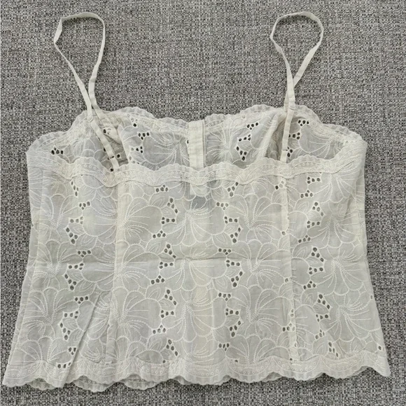 NWOT Mods International Button-down White Lace Camisole Top - Picture 6 of 11
